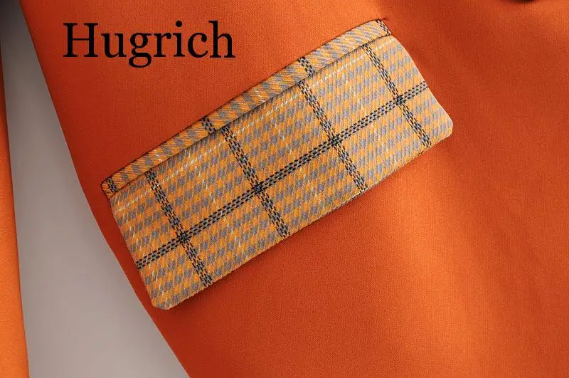 

2021 female plaid blazer plaid coat female patchwork long sleeve elegant office work outerwear business suit