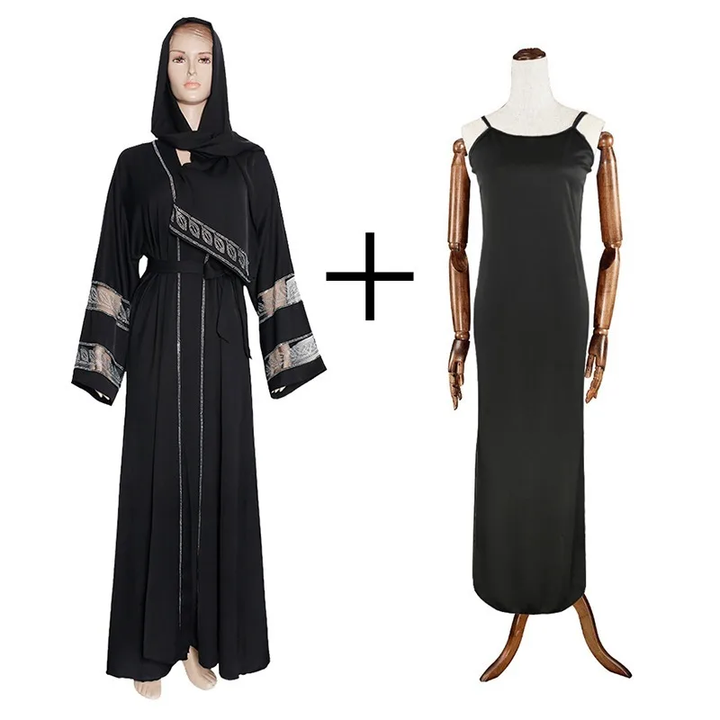 Новинка 2020 Дубай Abayas для женщин элегантный хиджаб черное платье турецкий