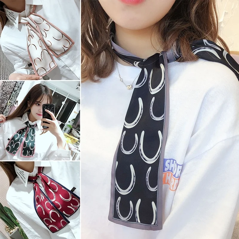 Модный Шелковый шарф атласный для волос модные шарфы шеи женщин| |