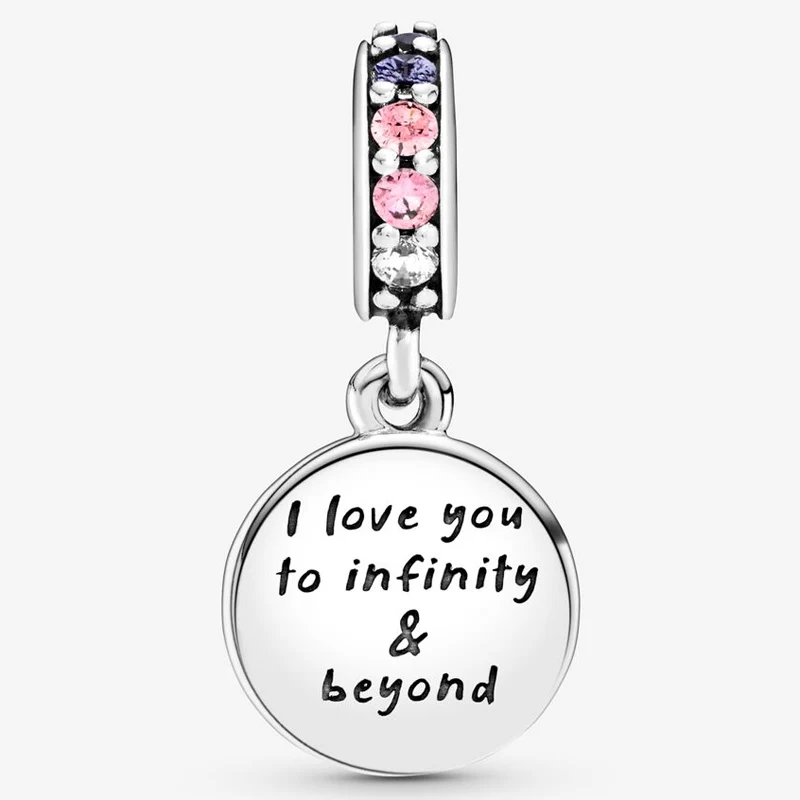 

Original Glittering Infinity Hearts & Stars Pendant Beads Fit 925 Sterling Silver Bead Charm Europe Bracelet Bangle DIY Jewelry