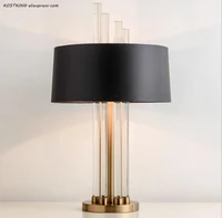 modern luxury light glass designer table lamp living room bedroom bedside fabric lampshade home lighting fixtrues e27 110 220v