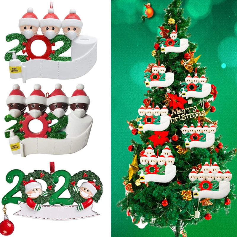 2020 DIY карантин Рождественское украшение Санта Клаус персонализированные
