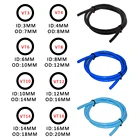 Универсальный шланг для автомобиля, длина 1 метр, 3 мм, 4 мм, 6 мм, 8 мм, 10 мм, 12 мм, 14 мм, 16 мм, автомобильный вакуумный силиконовый, синий, черный