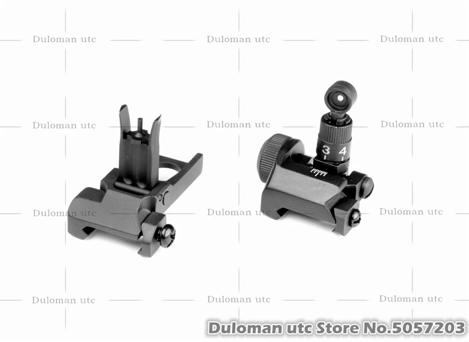 Duloman utc KAC M4 складной передний и задний прицел Набор Тактический PDW/SR25 передний складной и 200-600 м откидной задний прицел