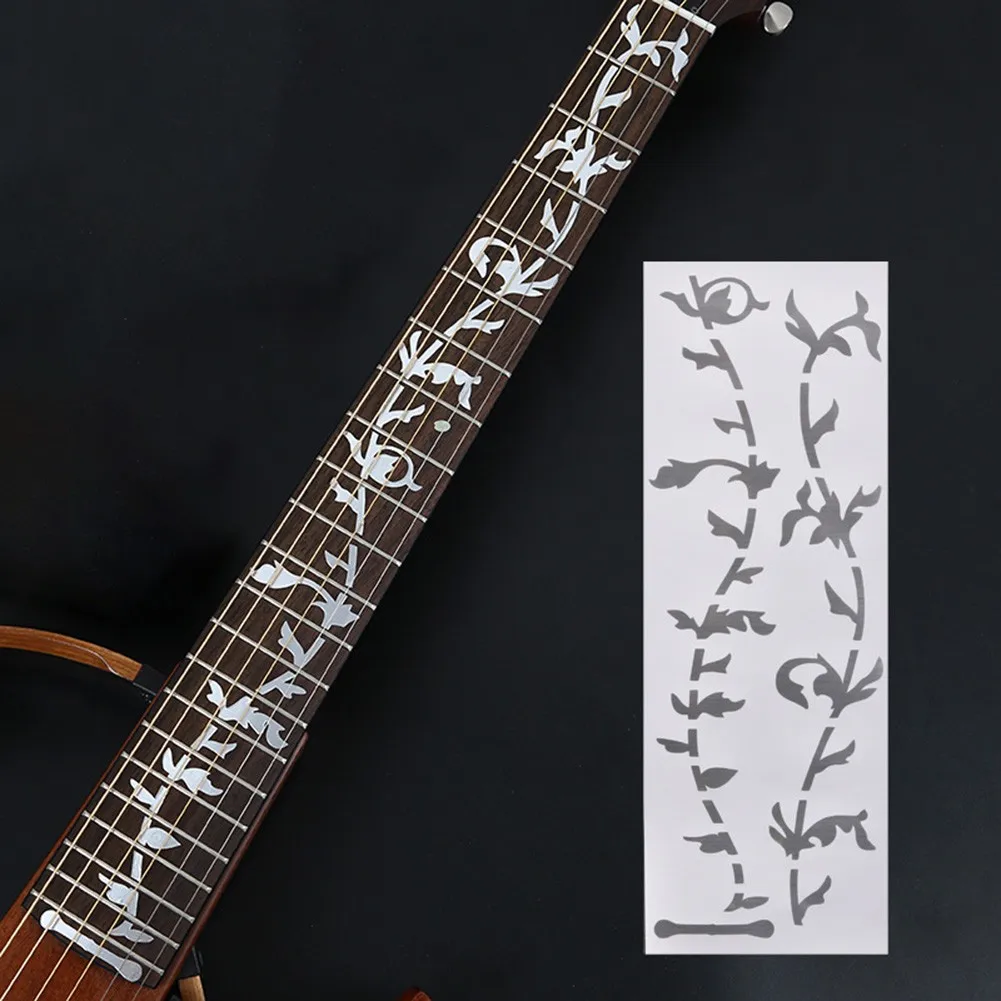 

New Guitar Fingerboard Sticker Inlaid Decal Tree Of Life Silver Bass Guitar Bass Sticker Fingerboard DIY Decoration Marker