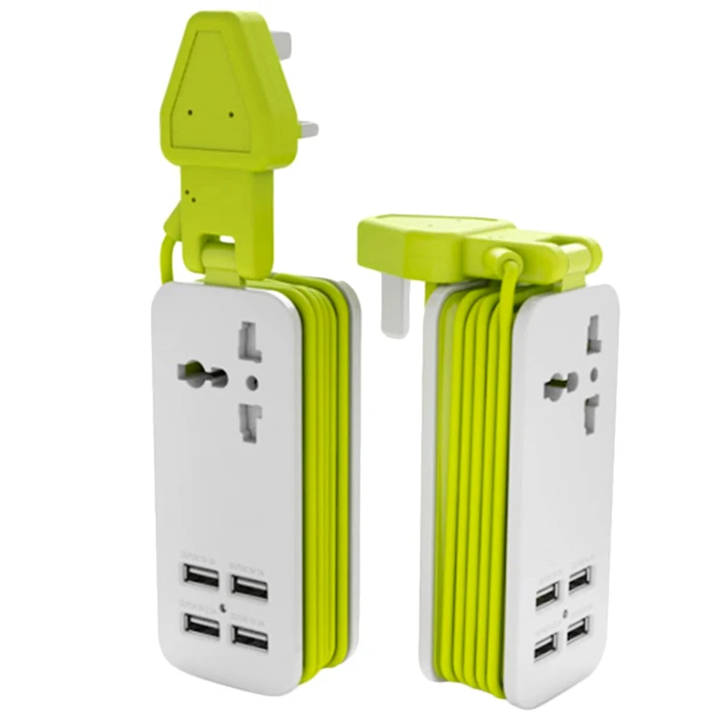 Сетевая розетка с 4 USB-портами и поддержкой быстрой зарядки | Электроника