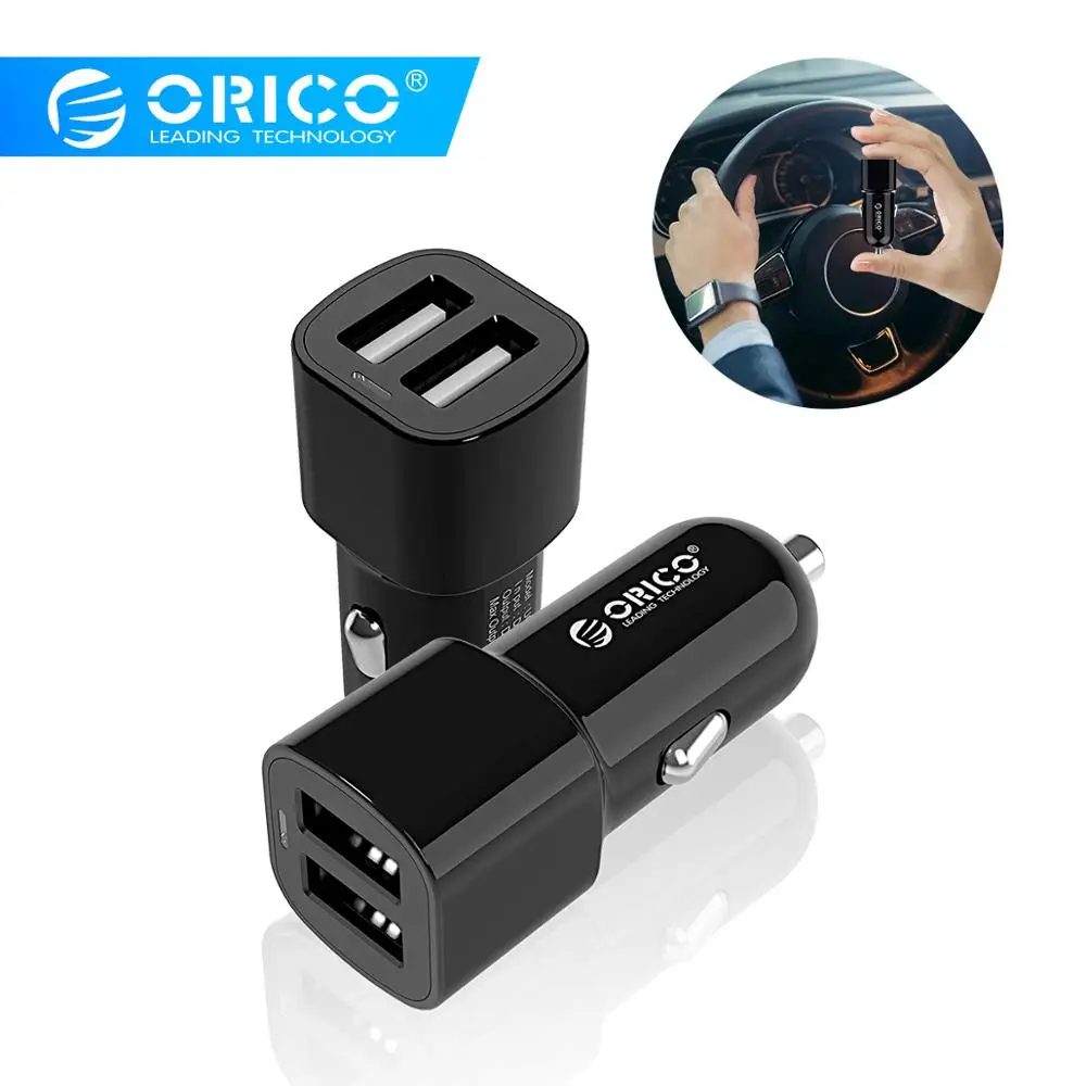 ORICO двухпортовый Переходник USB для зарядки в машине 5V2. 4A 17 Вт мини зарядное устройство прикуриватель для iPhone 7 samsung Galaxy S6 Edge Xiaomi