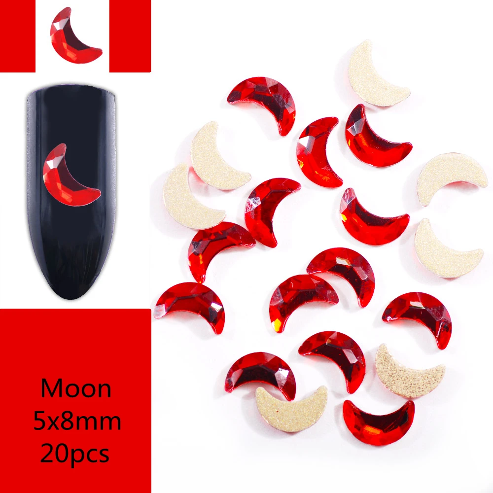Украшения для ногтей Красный Кристалл Стразы 20 шт. 3D блестящие стразы дизайн