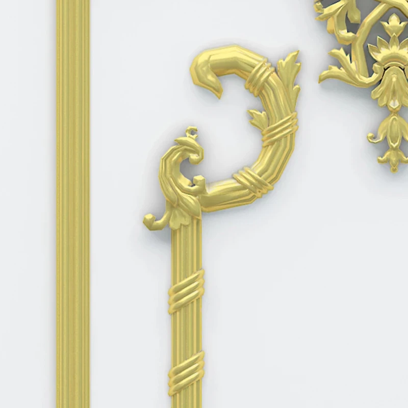 Индивидуальная настенная живопись 3D рельефная штукатурка Золотая решетка