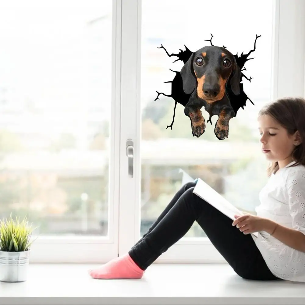 3D ваш любимец стикер на машину с собакой Мопсом самоед такса собака рваные