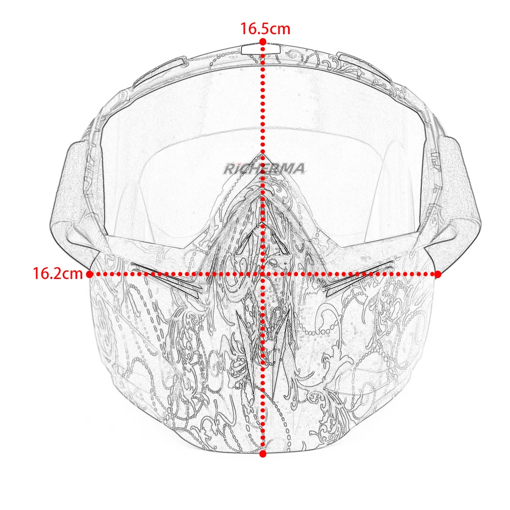 Мотоциклетные очки съемная маска для лица квадроциклы Мотокросс с защитой от