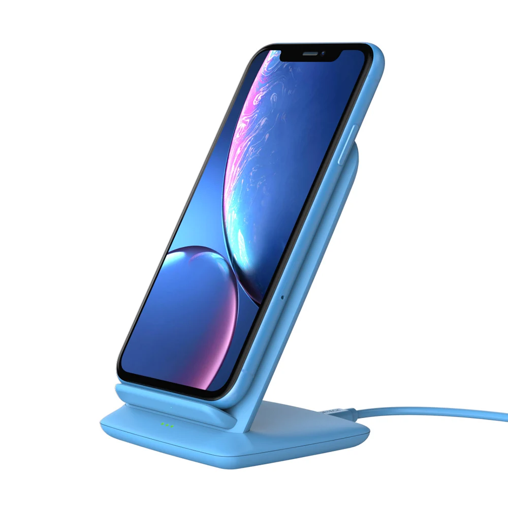 CHOETECH 7,5 Вт Qi Быстрое беспроводное зарядное устройство для iPhone XS Max 8 Plus Беспроводная зарядная подставка для samsung Galaxy S9 Plus Note 9 - Цвет: Blue