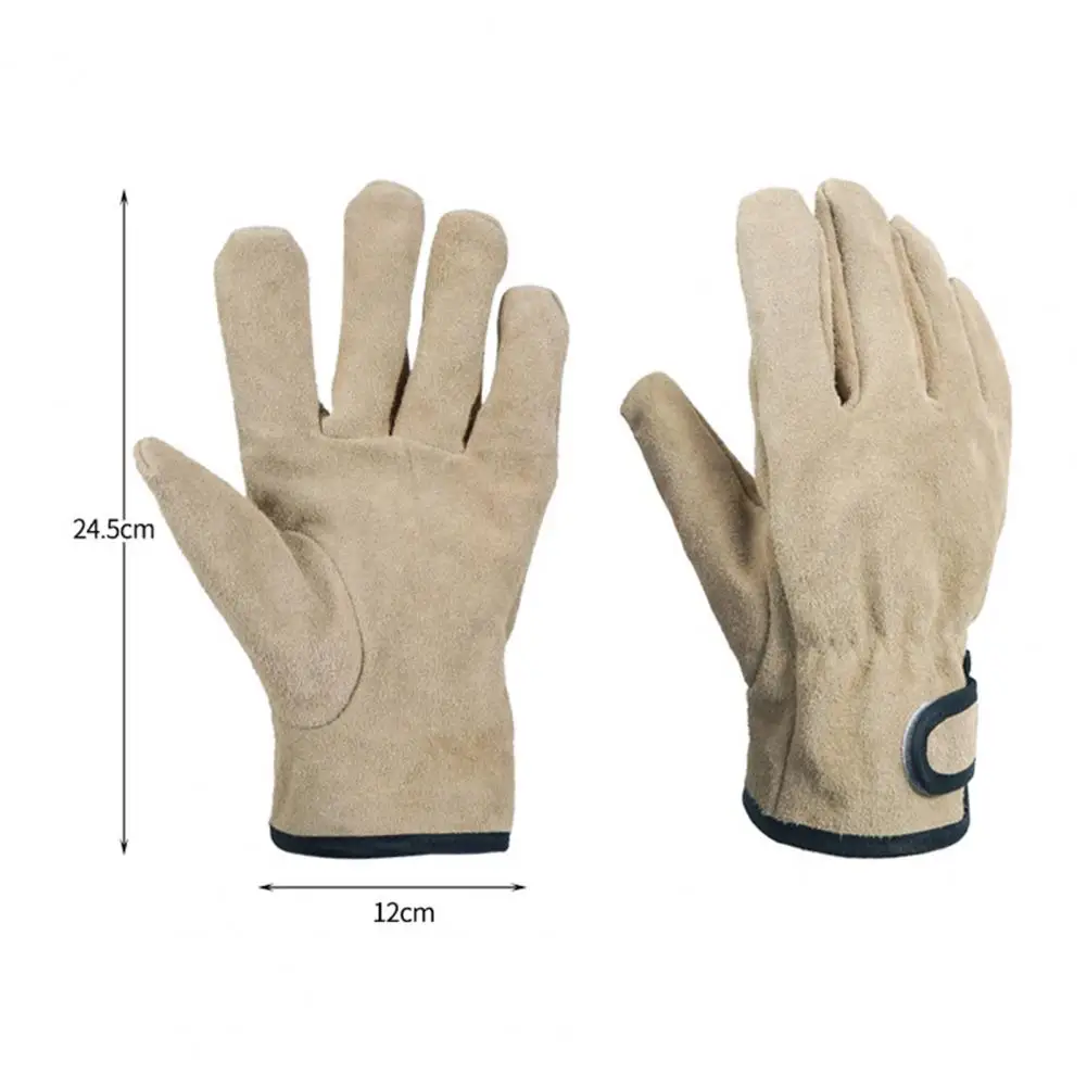 

Welding Gloves Reusable Fire Resistant Faux Leather Extremely Soft Industrial Production Gloves for Outdoor
