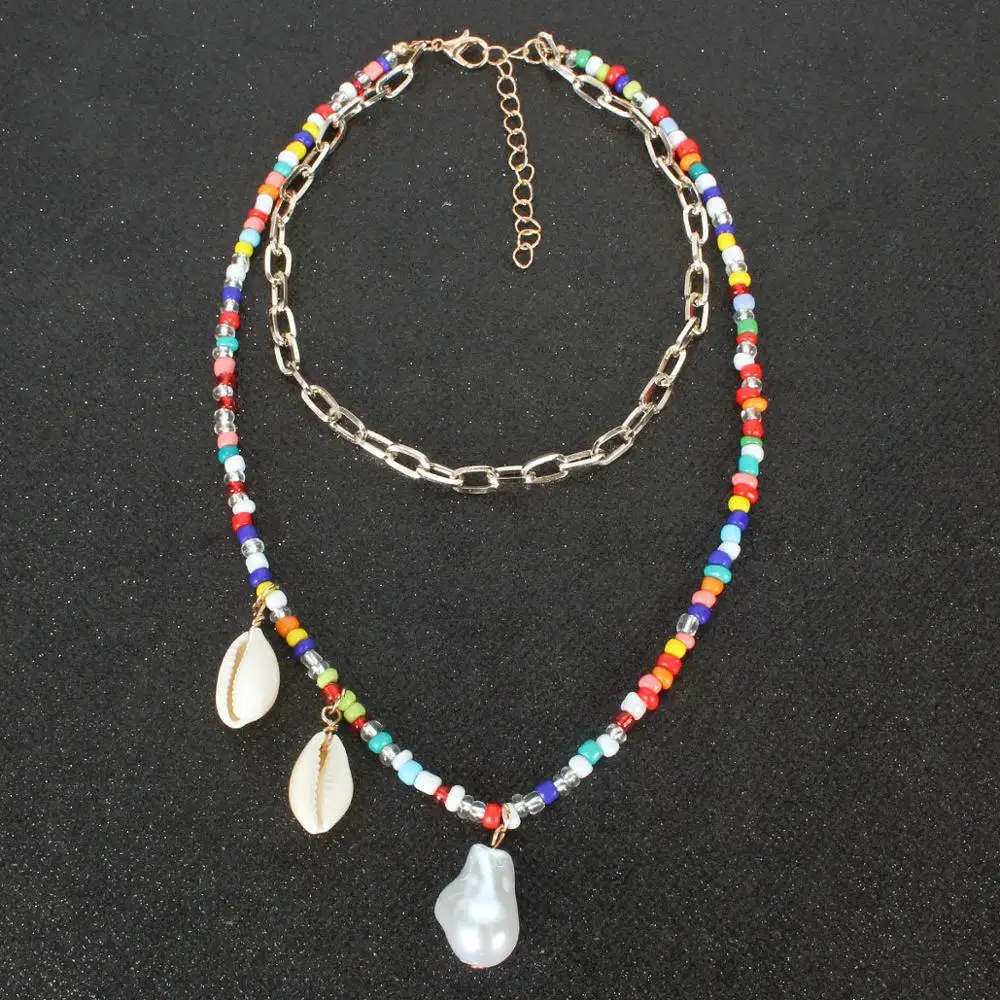 Многослойное массивное ожерелье из бисера Модный новый дизайн для ожерелья