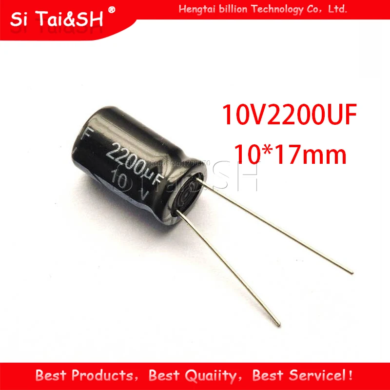 10 шт Higt качество 10V2200UF 10X17mm 2200 мкФ 10В 10*17 электролитический конденсатор |