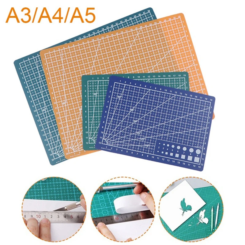 A3/A4/A5 Cutting Mat Printed Line Grid Scale Plate Knife Leather Paper Board Cutting Pad Cutting-Tools Office Stationery