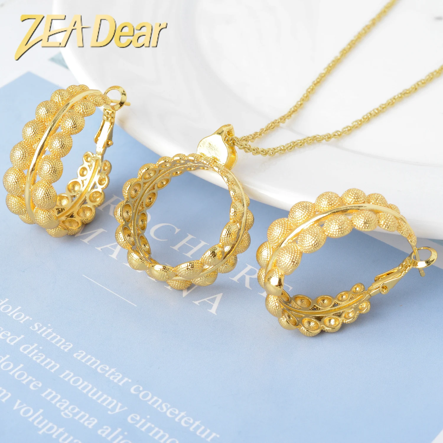 

ZEADear Jewelry Fashion Classic Jewelry Sets For Women Earrings Pendent Necklace Romantic For Wedding Party Anniversary Gift Tre