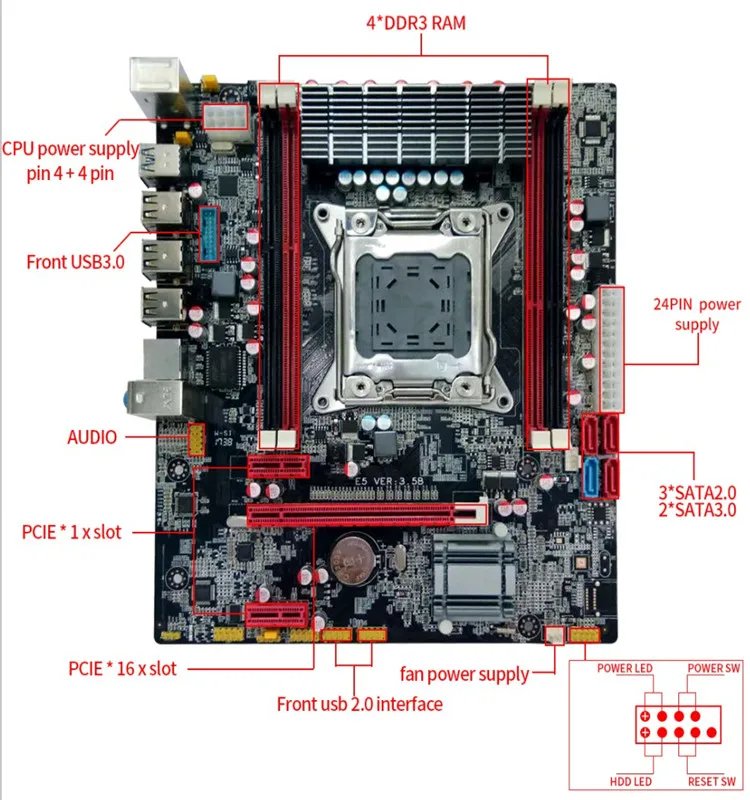 Runing X79 Micro-ATX настольная материнская плата ram 4 DDR3 DIMM скидка X79 LGA2011 материнская плата компьютер DIY SATA3.0 PCI-E x16 USB3.0