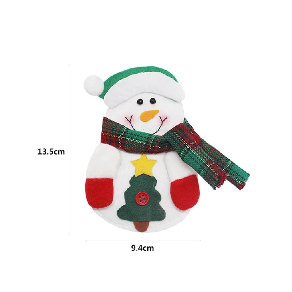 Рождественские карманные сумки посуда столовые приборы держатель для вилки ножа