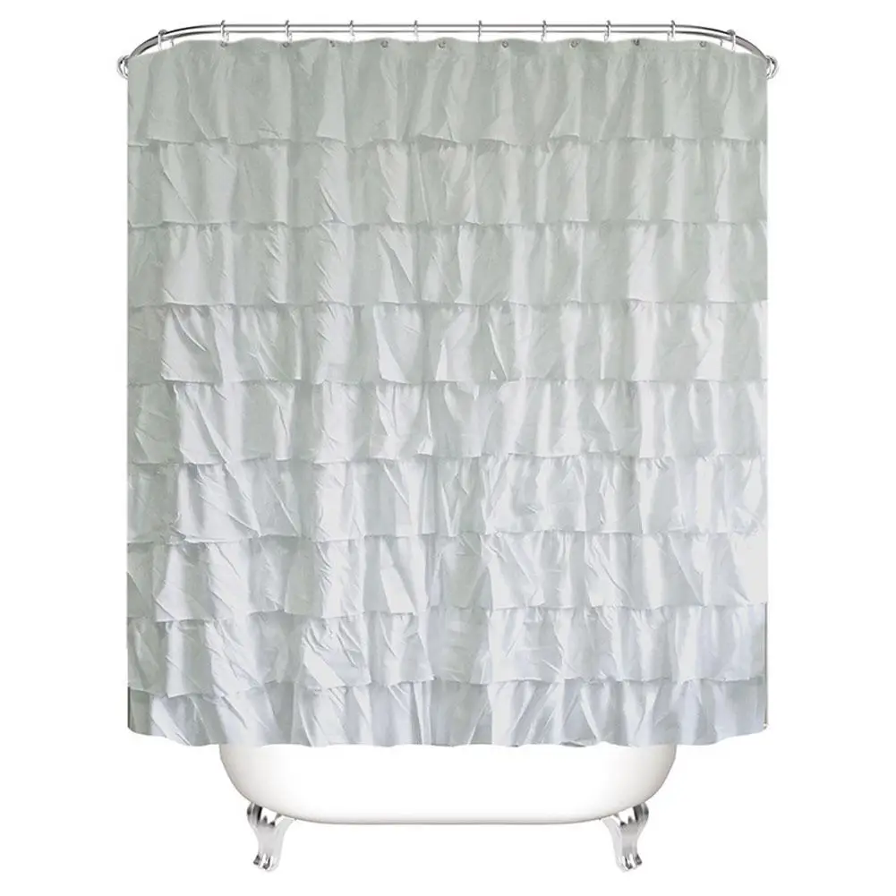 Высококачественная белая большая кружевная занавеска для ванны ручной работы