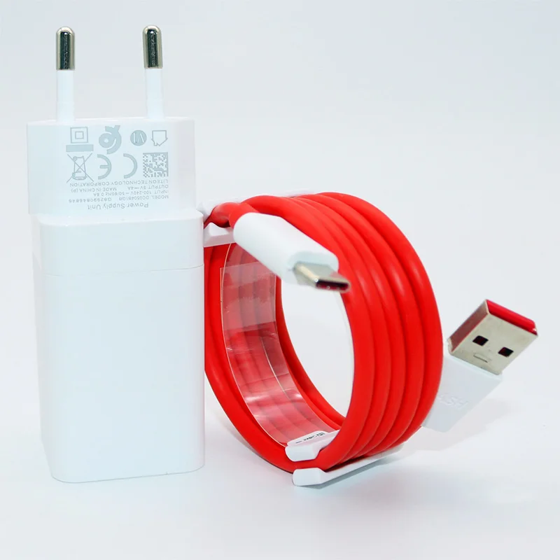 Original EU ONEPLUS 6T Dash charger 5V/4A Fast charging 1m 1.5m USB typec cable wall power adapter for One plus 6t 5T 5 3T 3 | Мобильные