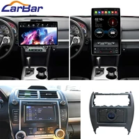 carbar 12 8 tesla style rotation ips screen android 9 0 car dvd gps player for toyota camry usa mid east version 2012 2014