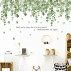 Настенные Стикеры с растениями и цветами, постер для украшения комнаты, спальни, ванной, клейкие обои, декор для интерьера дома