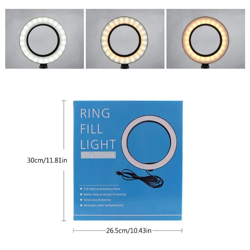 

10\" Selfie Ring Light with Rotation Tripod Stand for Phone Live Stream/Makeup