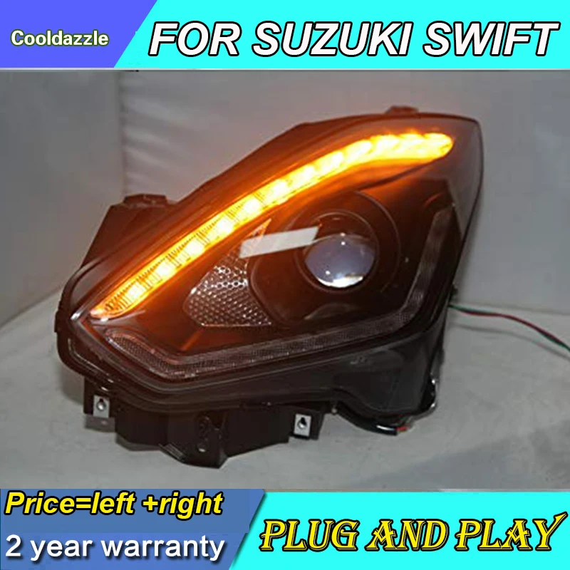 1 пара светодиодный налобный фонарь для Suzuki SWIFT 2017 2019 год головной светильник