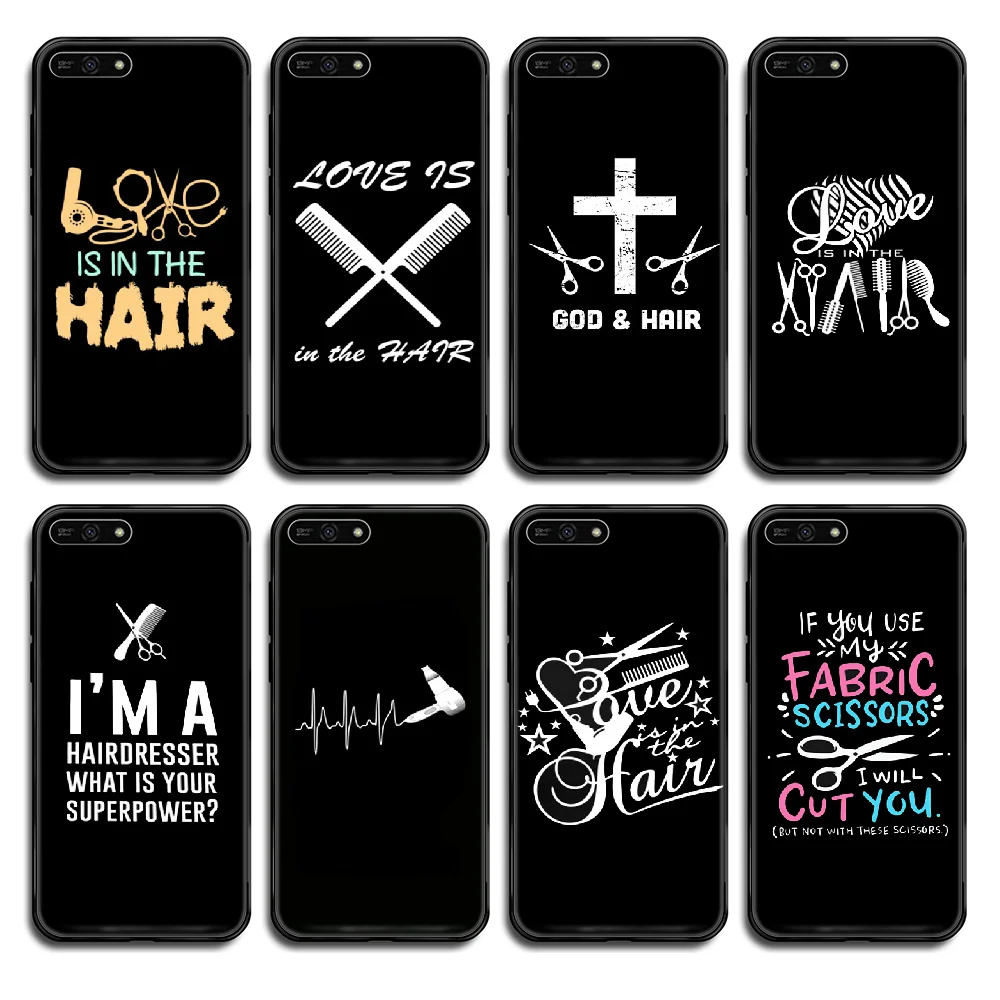 Любовь в чехле для телефона стилиста волос для Huawei Honor Mate 5 6 7 8 9 10 20 30 A C X Lite Pro черный кокошник красивый.