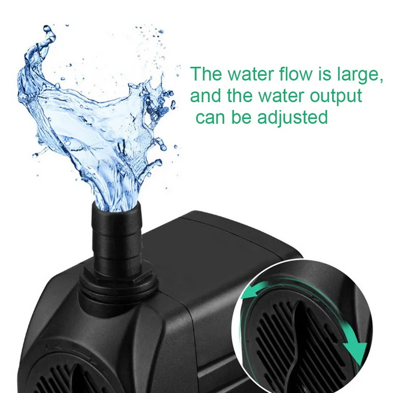 Погружной водяной насос со светодиодной подсветкой регулируемый поток воды или