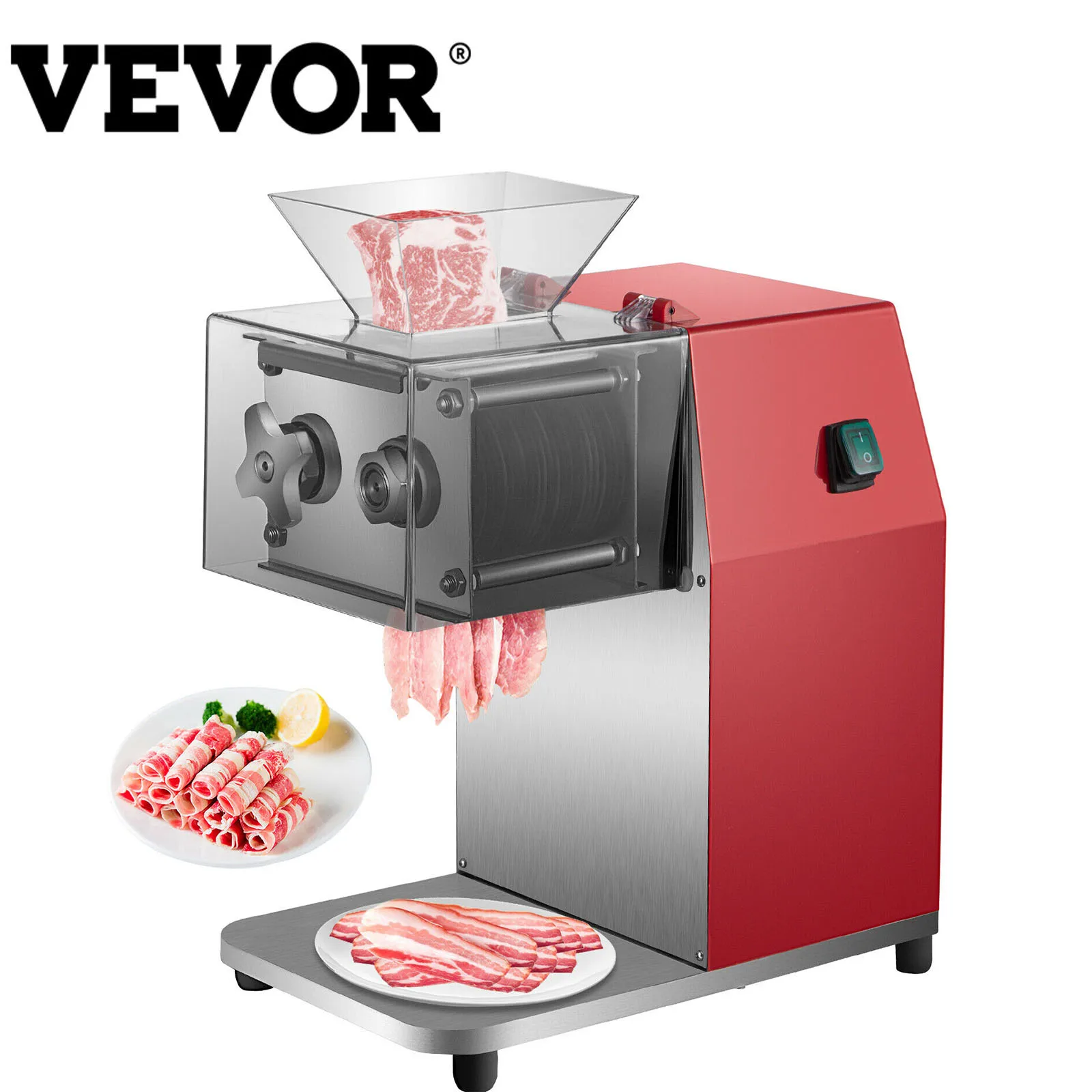 

Коммерческая электрическая мясорубка VEVOR 250 кг/ч, устройство для резки овощей, домашний автоматический измельчитель для еды, 850 Вт