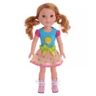 Цветное Платье с принтом солнца, Кукольное платье для 14,5 дюймового Wellie Wisher и 32-34 см Paola Reina, аксессуары для кукол, кукольная одежда, подарок для девочки