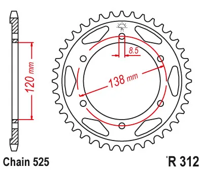 Задняя звездочка мотоцикла для Honda RVF400 RVF750 VFR400 | Автомобили и мотоциклы