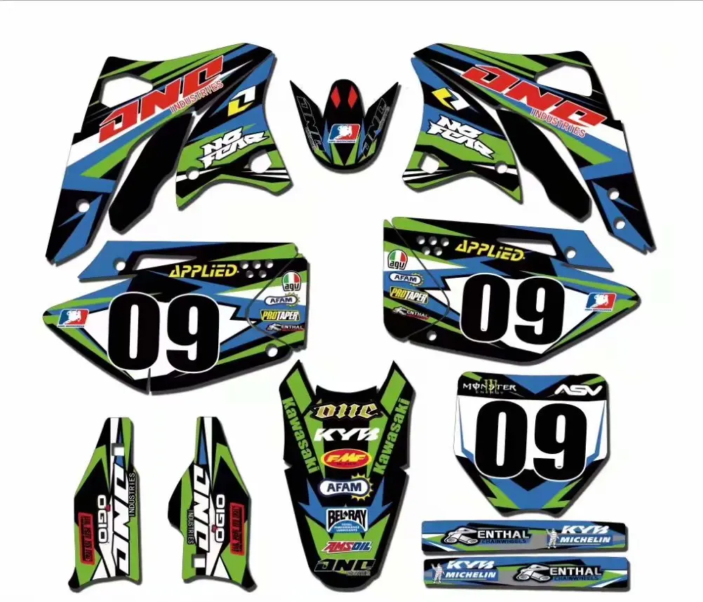 Мотоцикл фоновая наклейка s Команда графическая звезда наклейка для Kawasaki KX250F KXF 250 KXF250 2006 2007 2008 наклейка Kawasaki