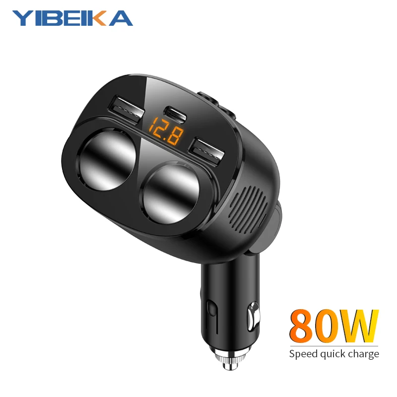 Автомобильное зарядное устройство с 2 USB портами 3 1 А прикуриватель двумя