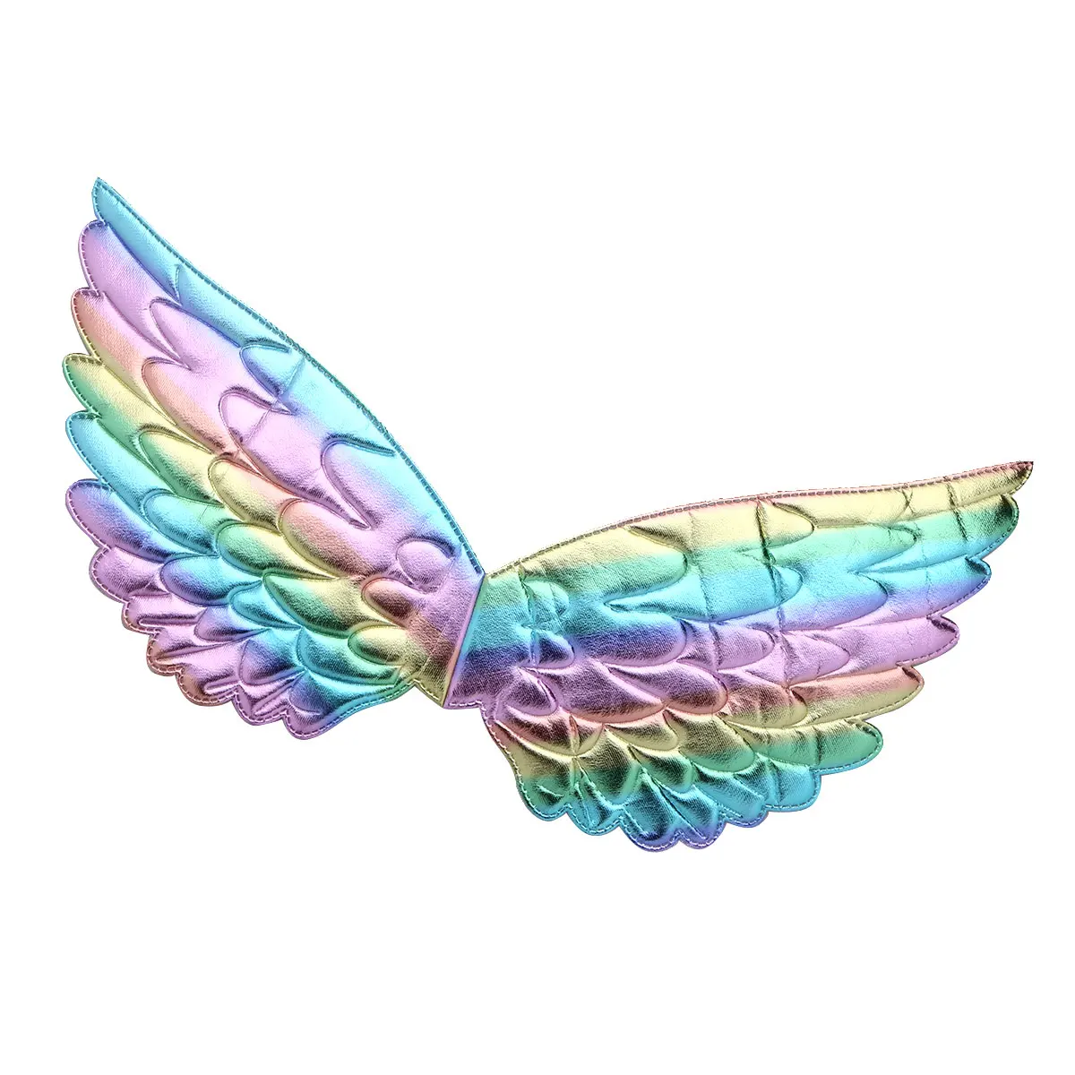 Девочки Блестящий металлический Крылья ангела для фотографии маскарадный