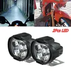 Фары головного света для мотоцикла 2 шт., 6 светодиодов, супер яркие рабочие лампы, противотуманные фары для мотоцикла, 12 Вт, точесветильник светильники для скутеров, аксессуары для мотоциклов