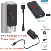 for dji mavic mini battery usb charger led indicator portable mini charger charging hub for dji mavic mini drone accessories