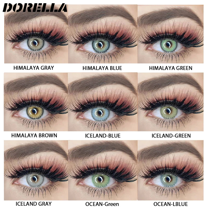 

D'ORELLA 1 Pair(2pcs) Coloured Contact Lenses for Eyes OCEAN Series Cosmetic Contacts Yearly Use Eye Color Lens Colored Lenses