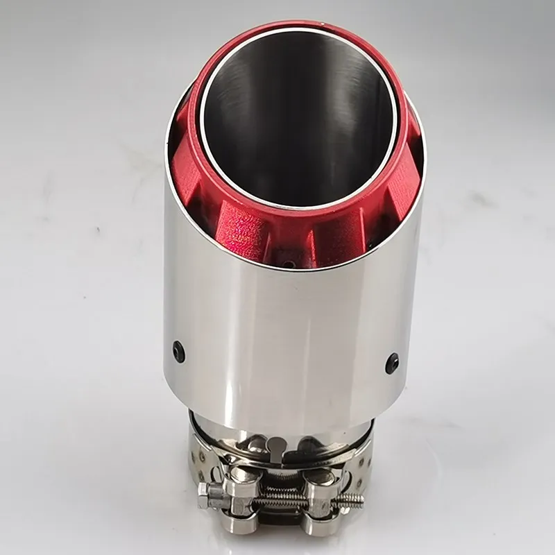 

2021 New Refitting Universal Car Exhaust Muffler Single Output Stainless Steel Exhaust Pipe Tail Throat Ak Logo