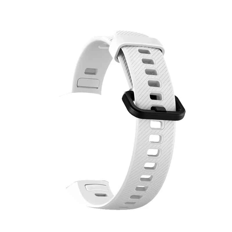 Силиконовый ремешок для honor band 4 5 Смарт-спортивный браслет двухцветный fot huawei honor band 3 пористый дышащий сменный ремешок - Цвет: white