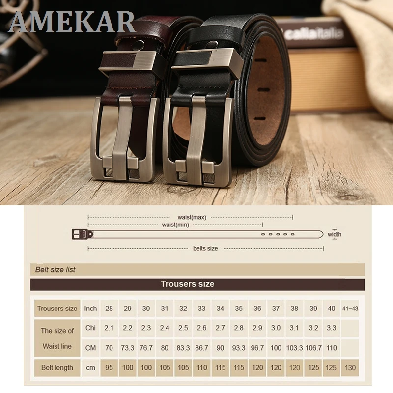

belt male leather belt men strap male genuine leather luxury pin buckle belts for men belt Cummerbunds ceinture homme