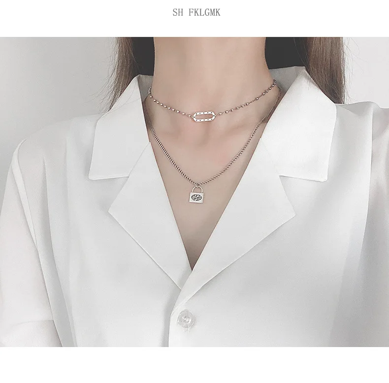 

Timeless Wonder 925 Sterling Sliver Retro Layer Geo Chains Necklace Women Jewelry Gothic Boho Rare Top Ins Punk Gift Trendy 2633