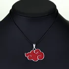 Оптовая продажа, 20 шт., ожерелье для косплея, логотип деревни Конохи, организация Акацуки, ожерелье с подвеской в виде красного облака, ювелирные изделия