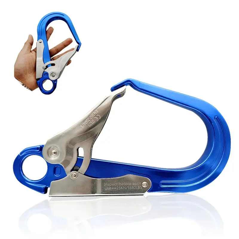 

25KN Outdoor Climbing Rescue Rope 7075 Aluminum Alloy Safety Buckle for Camping