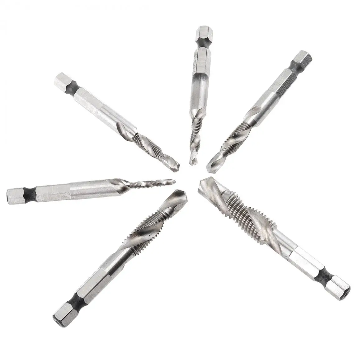 6 шт./лот шестигранный хвостовик из быстрорежущей стали винтовая резьба