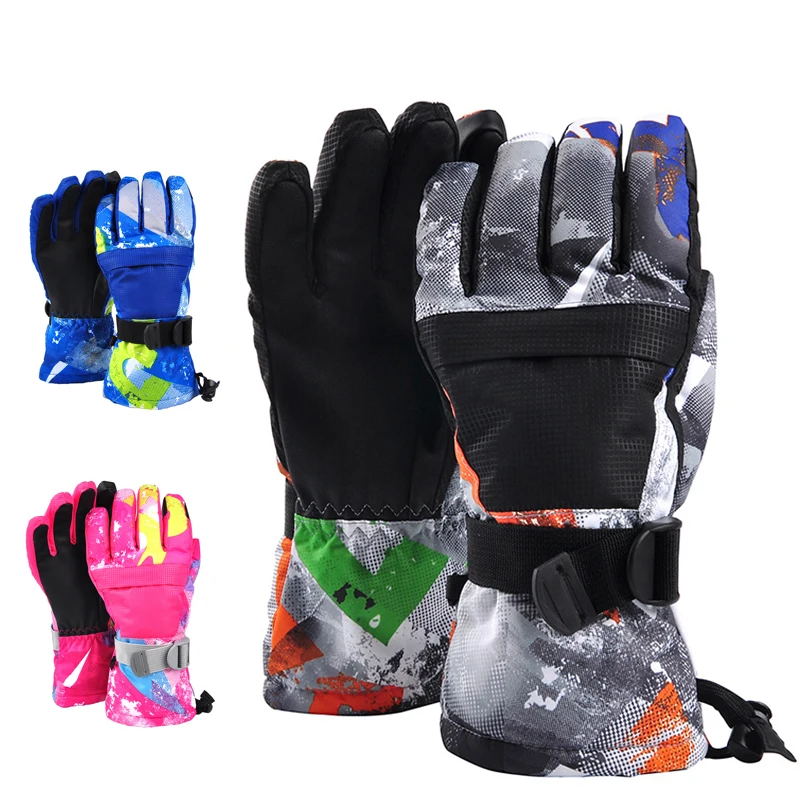 

Outdoor Couples Touch Screen Skiing Gloves with velvet Wndproof Warm Thick Ski-proof Waterproof Ski Snowboard Gloves Snow Mitten