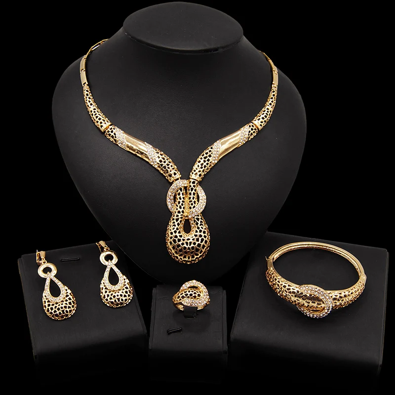 

Yulaili 2020 изысканный щедрый простой золотистый ожерелье серьги браслет кольцо для женщин девушек вечерние африканские ювелирные наборы