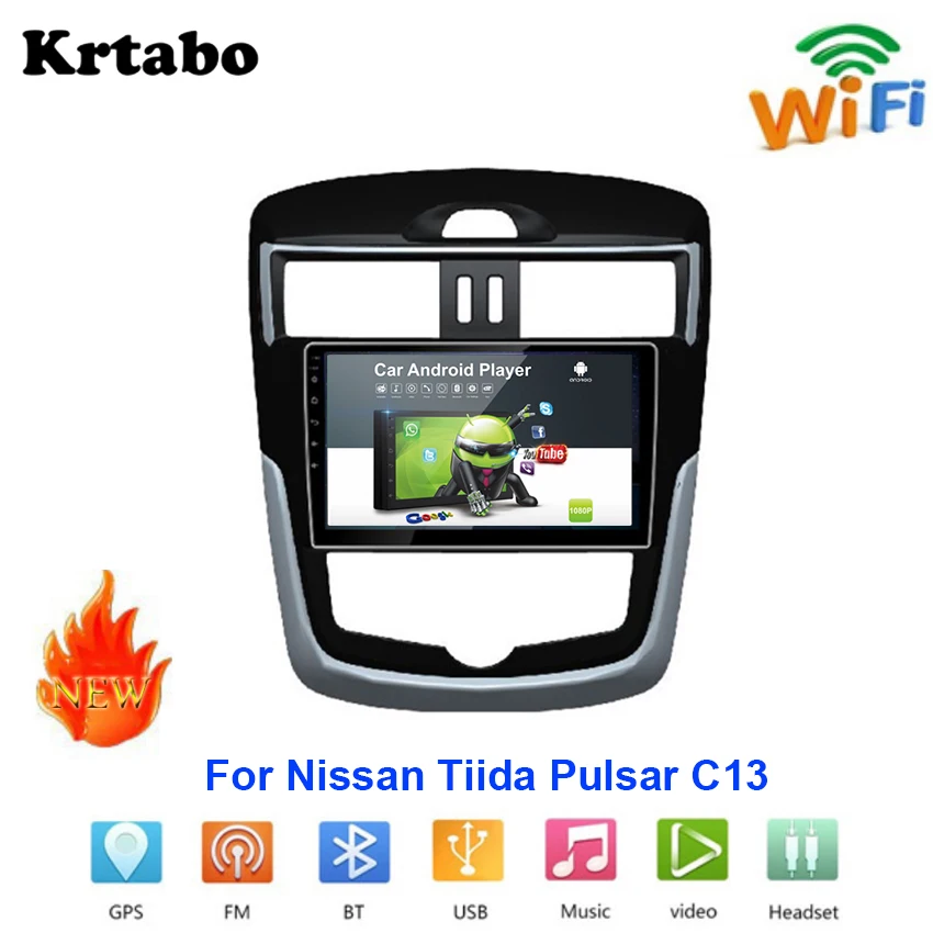 Car radio Android multimedia player For Nissan Tiida Pulsar C13 touch screen GPS Navigation Support Carplay Bluetooth | Автомобили и